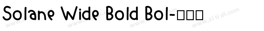 Solane Wide Bold Bol字体转换